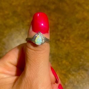 Sterling Silver Opal Jewelry Set